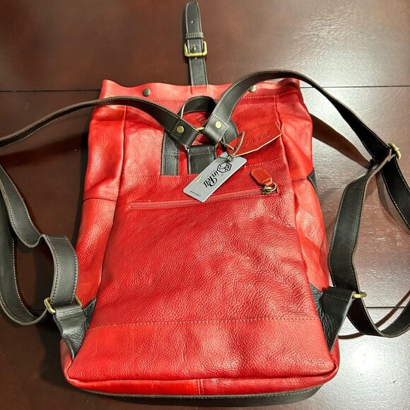 Genuine Italian Leather Mini Backpack - Unisex - Picture 8 of 13